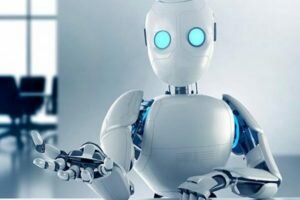 Foto de robot del futuro robótica electrobot